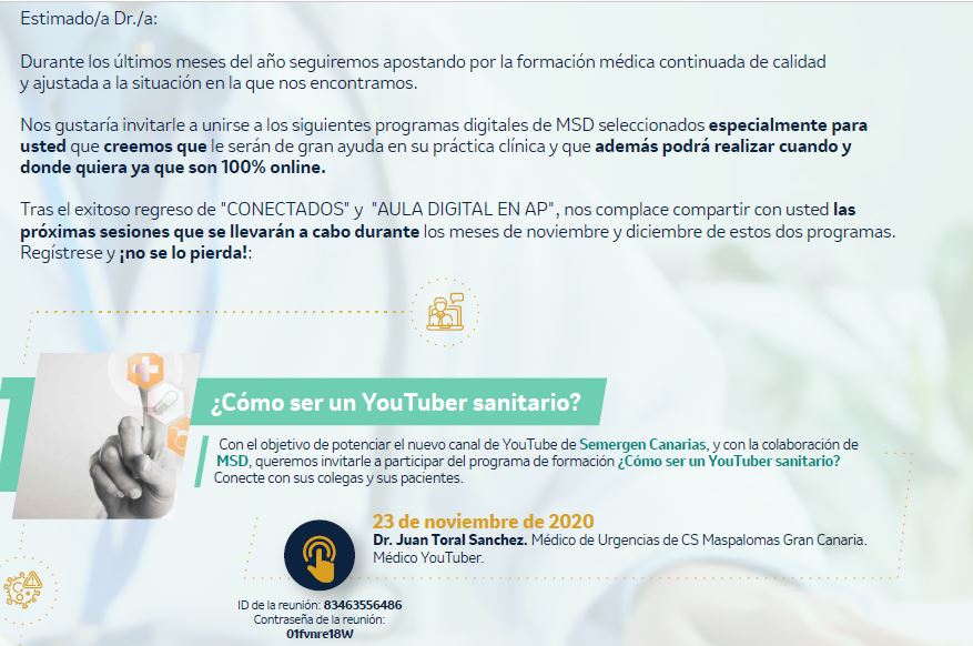 Programa semanal MSD
