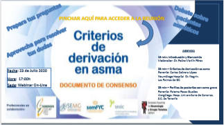 Webinar Criterios de derivacin en Asma
